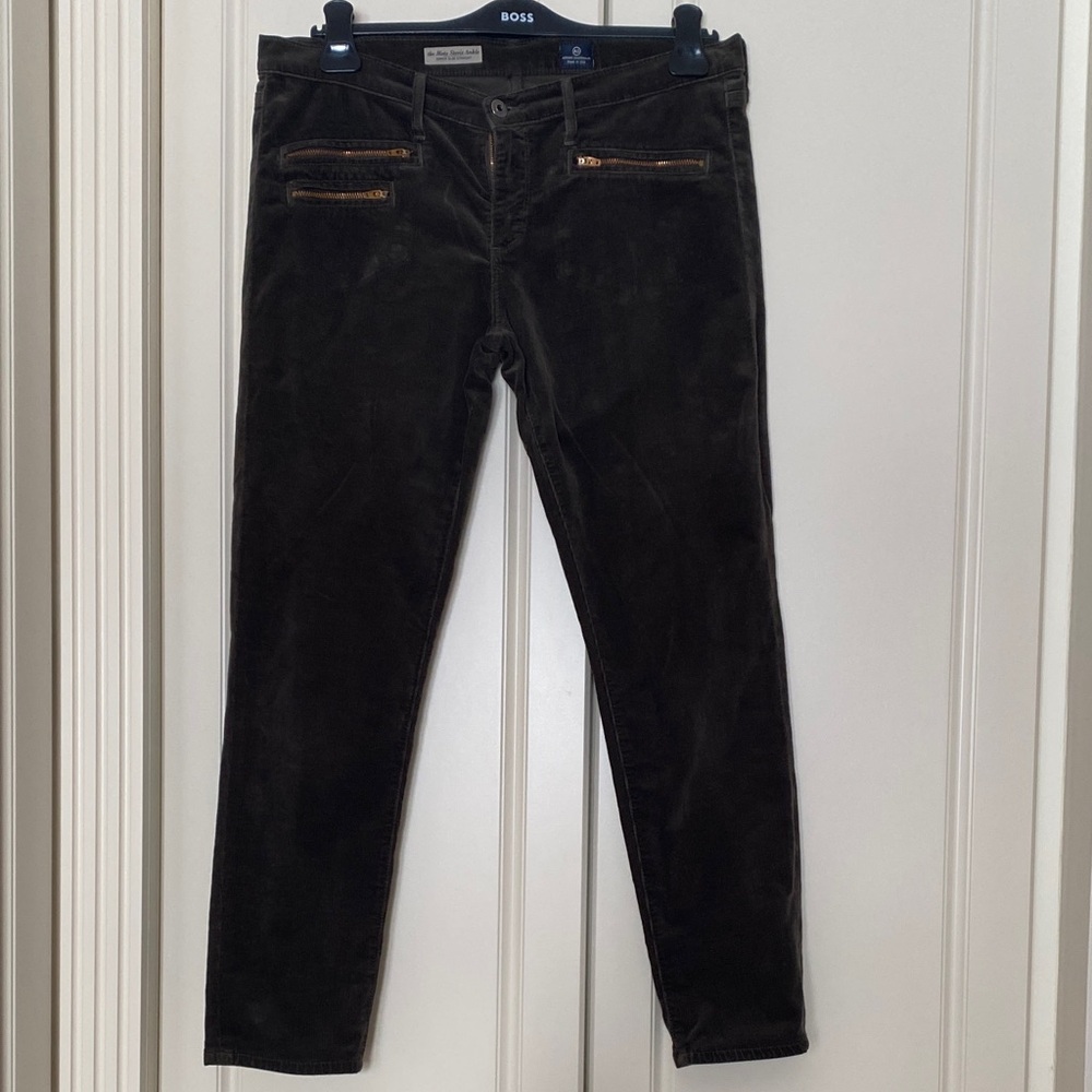 AG Adriano Goldschmied Women's Dark Brown Skinny  corduroys Jeans.